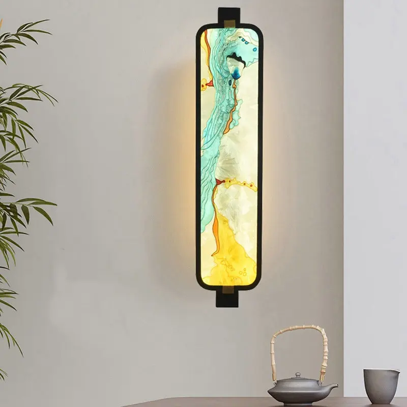 

Art Black Gold Led Aluminum Copper Wall Light With Glass Lampshade For Bedroom Dining Room Indoor Home Decor