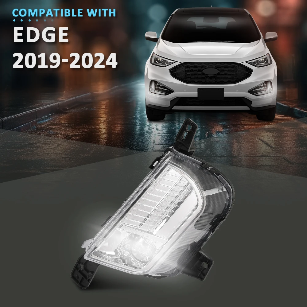 

13.2V Led Fog Light Fog Lamp Assembly Front Left Driver Lh Fit for 2019-2022 Ford Edge