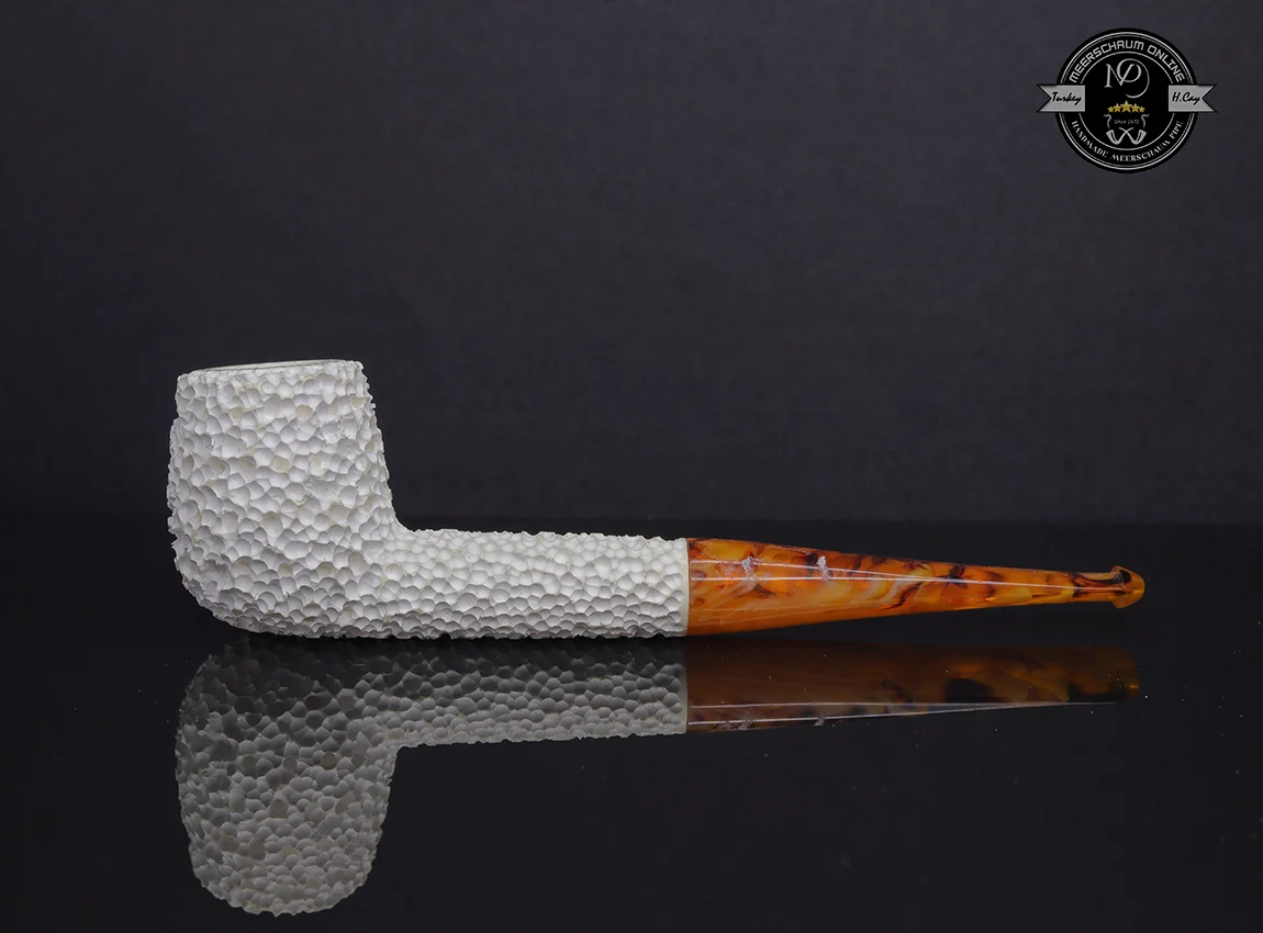 

Handmade Block Meerschaum Rustic Billiard Pipe