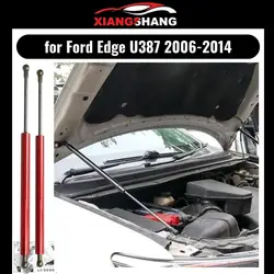 Amortiguador de capó delantero para Ford EDGE, resorte de Gas de fibra de carbono modificado, puntales de elevación, soporte de amortiguador, 2007-2014