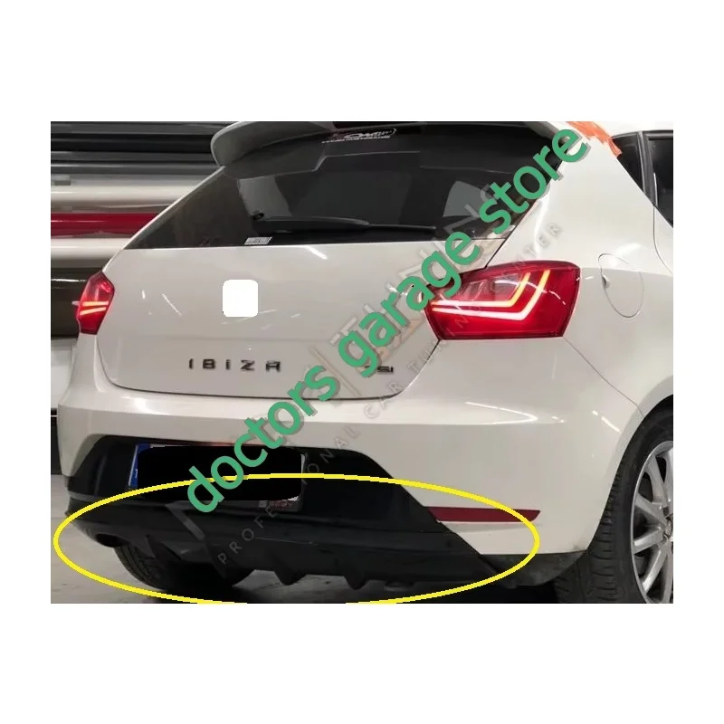 Pour Seat Ibiza 2009-2017, diffuseur d'extension de pare-chocs arrière, accessoire de style automobile, séparateur de seuil universel, lèvre
