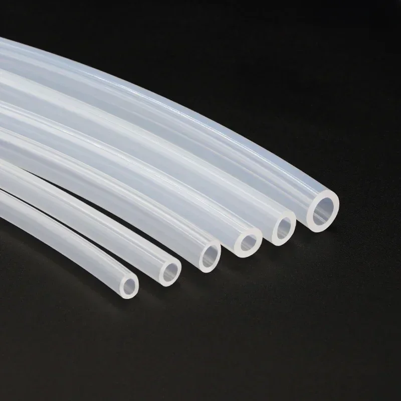 Tuyau Transparent en caoutchouc de Silicone de qualité alimentaire ID 0.5 1 2 3 4 5 6 7 8 9 10 12 13 14mm O.D Flexible non toxique, 1/5/10M