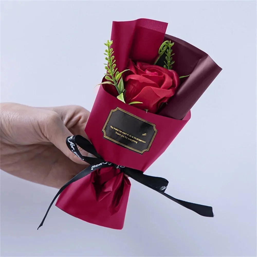 Mini bouquet de fleurs de Regina rose, décorations de mariage à la maison, fleurs artificielles, cadeau d'anniversaire du jour de Léon, cadeau de festival de Thanksgiving