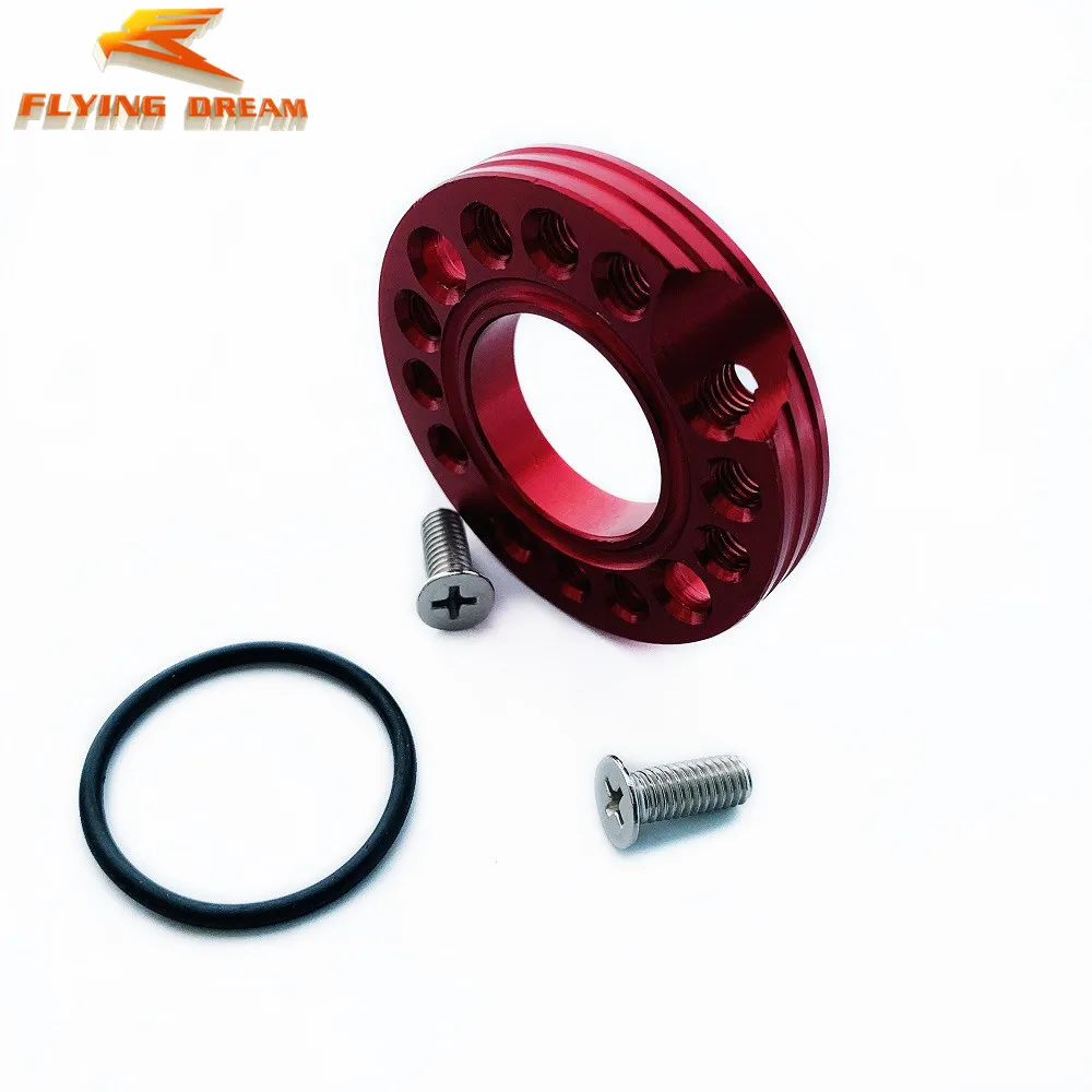 

28MM CNC Carb Adjuster Carburetor Spinner Plate Adaptor Inlet Manifold Runner Plate for Pit Dirt Bike(Red)