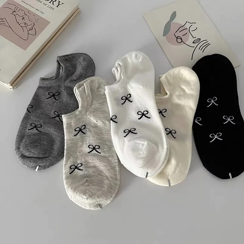 5 أزواج من الجوارب اللطيفة بدون عرض - منخفضة المستوى ومريحة، قبضة غير قابلة للانزلاق للنساء والفتيات - مثالية للأحذية الرياضية والمسطحة #2