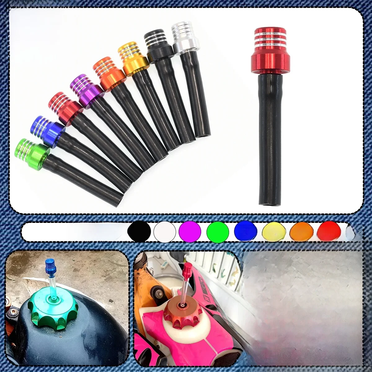 Soupapes unidirectionnelles, tuyaux de ventilation pour motocross, VTT, quad, dirt bike, tuyau de ventilation du réservoir de carburant, bouchon de réservoir de carburant de moto