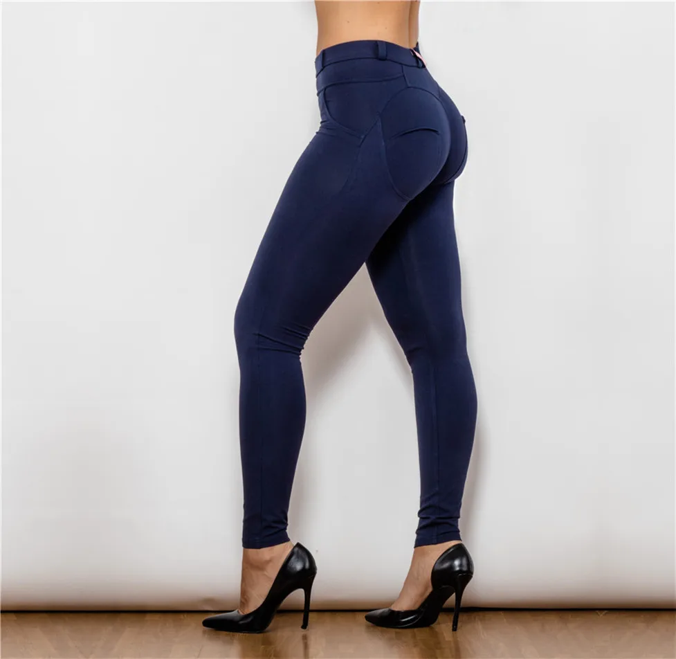 Legging brilhante de compressão, para moças, de algodão, respirável, casual, para academia e treino