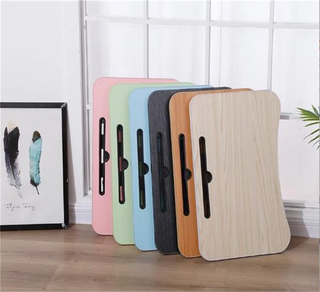 Mesa Laptop Plegable de Madera para Ordenador Portátil en Sofá o Cama. Bandeja Auxiliar Multiusos para Desayuno, Leer o Trabajar，Mesa de ordenador