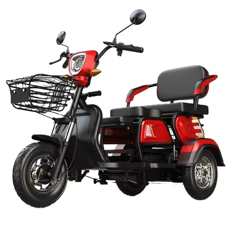 AliExpress Open-Body Fat Tire Electric Tricycle For Adults 3-Wheel Passenger Electric Bike With 45KM Range