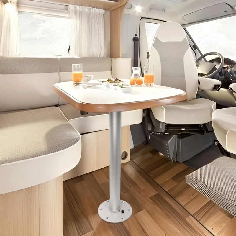 ساق ألومنيوم معززة بارتفاع ثابت 745 مم، هيكل ثابت، دعامة قاعدة شديدة التحمل، مناسبة للمركبات الترفيهية والمعسكر والقوارب والقوافل #6