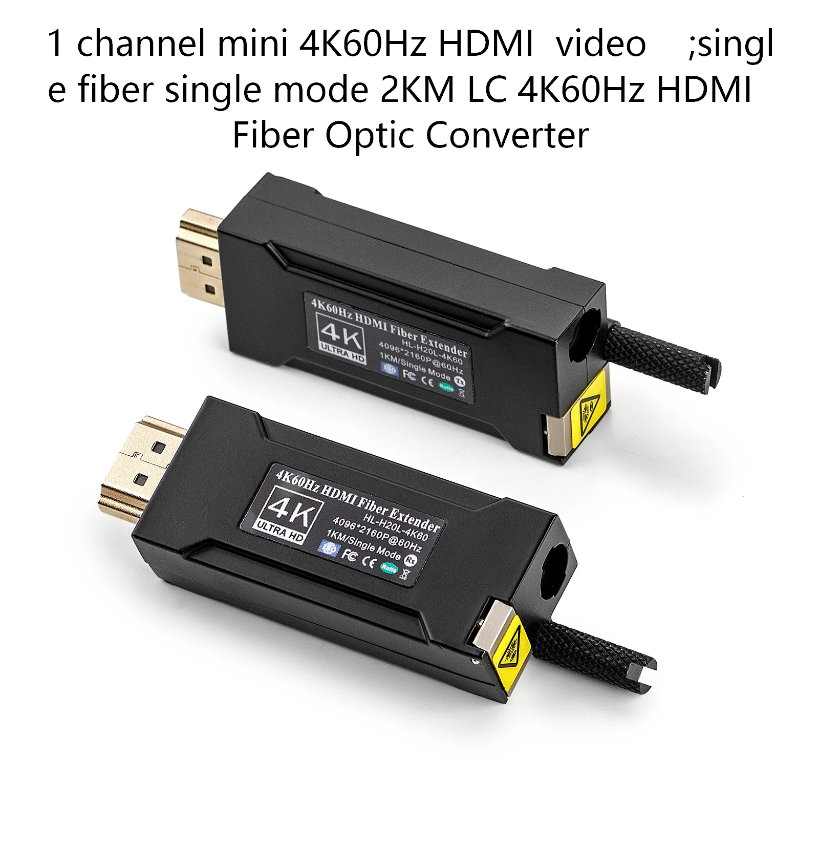 mini EDID  HD MI 4K60Hz  video in  2KM LC Fiber   Optic Converter