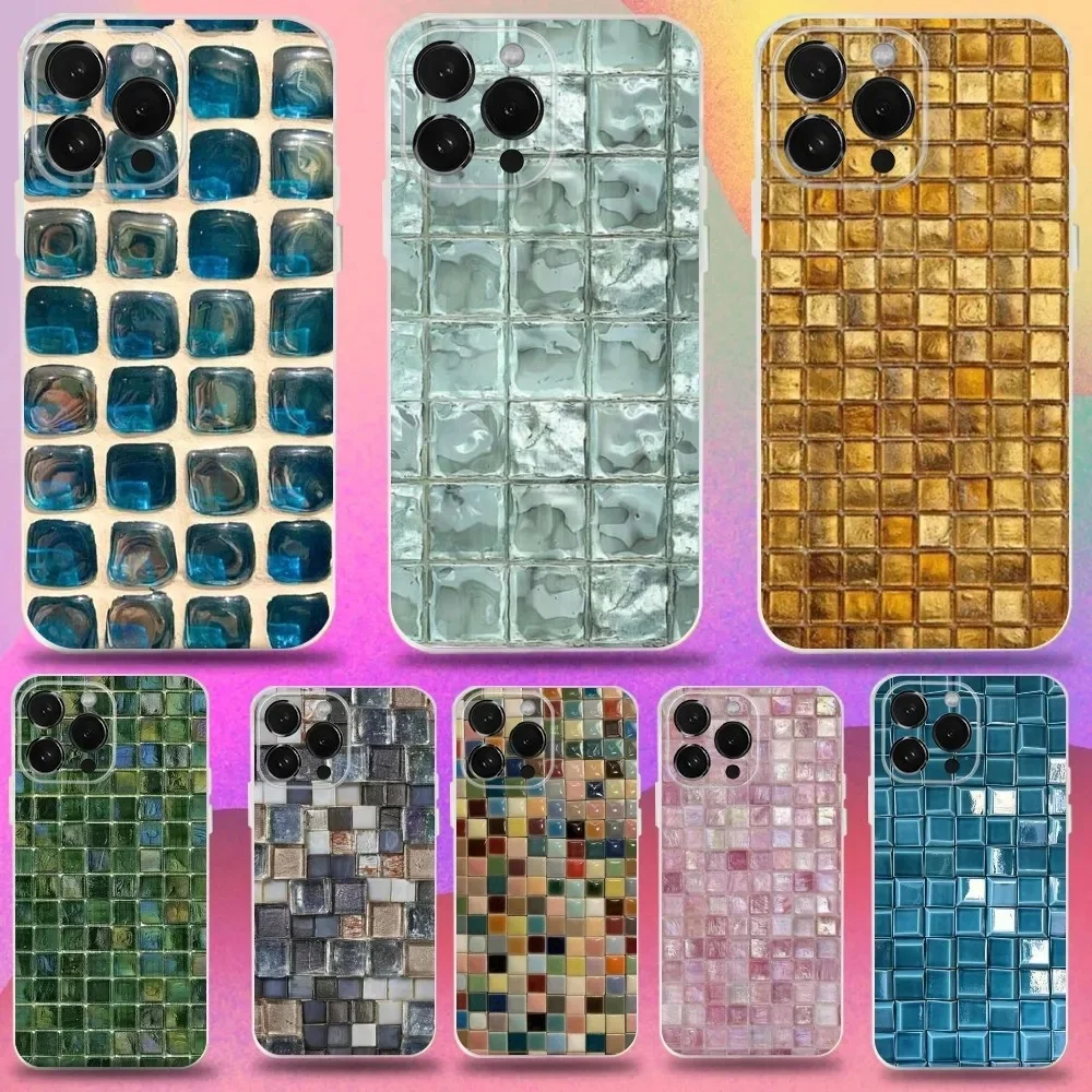 Coque de téléphone en verre coloré pour iPhone 16,15,14,13,12,11 Pro,Max,Plus,X,XS,XR,SE,Mini, Silicone Transparent souple