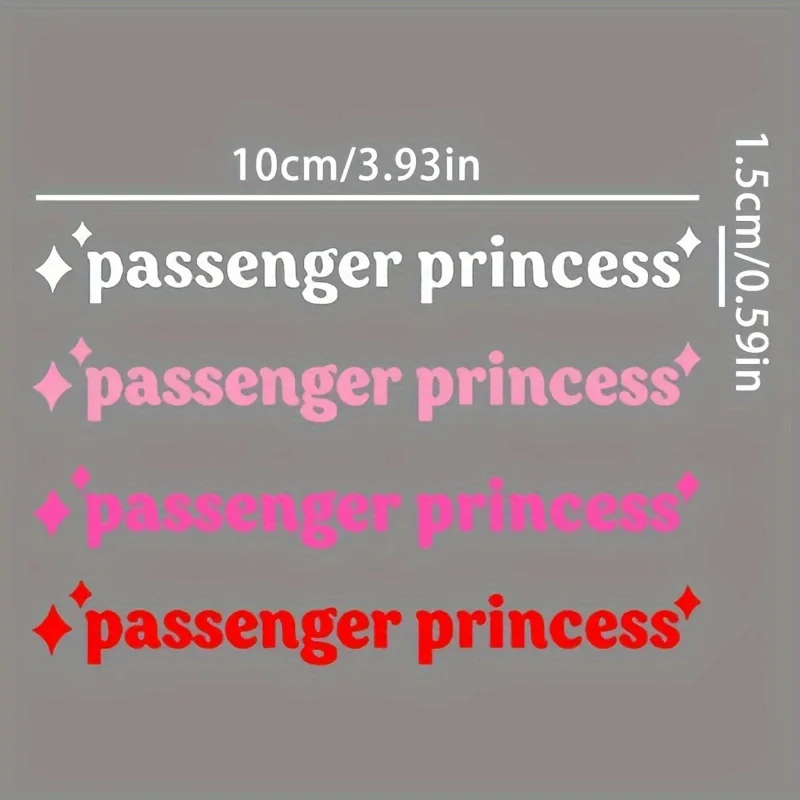 4pcs/set Passenger Princess Car Stickers Funny Creative Stickers For Car Rearview Mirrors