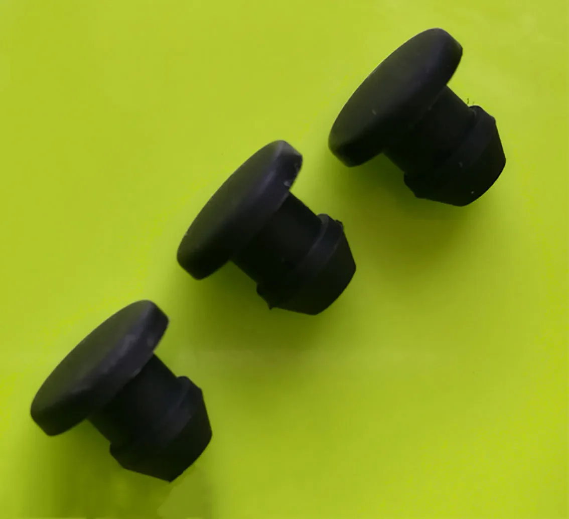 10Pcs Black Solid Silicone Rubber Caps 2.5mm to 4mm T Type Plug Cover Snap-on Gasket Blanking End Caps Seal Stopper