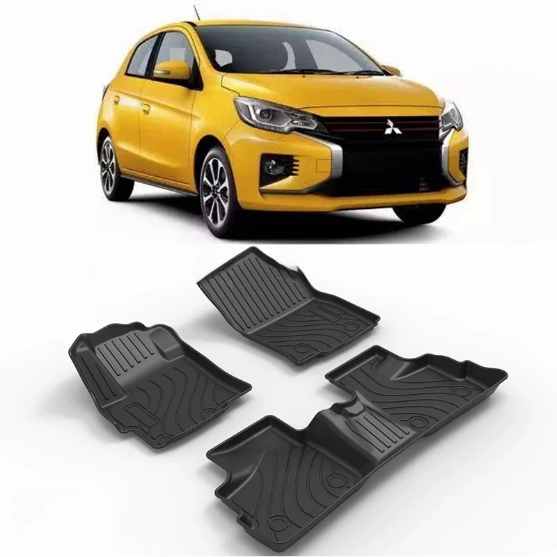 Dywaniki samochodowe do Mitsubishi Mirage G4 Attrage 2017-24, uniwersalne, na każdą pogodę, pasujące do Mirage G4 Attrage, wodoodporne, dla modeli z kierownicą po prawej stronie (RHD). — zdjęcie 2