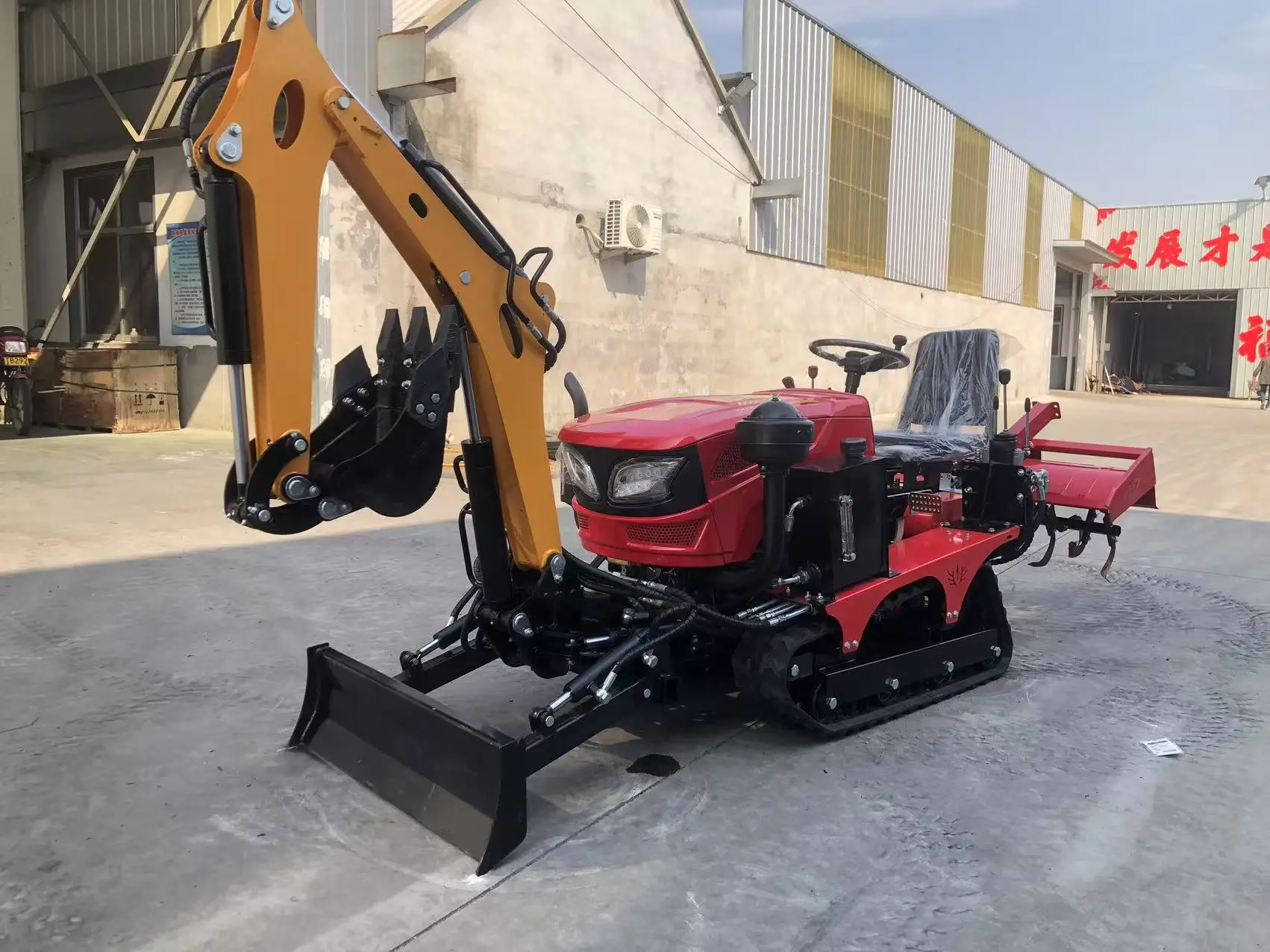 Customized Diesel Mini Cultivator Multifunctional Crawler Rotary Cultivator Tractor