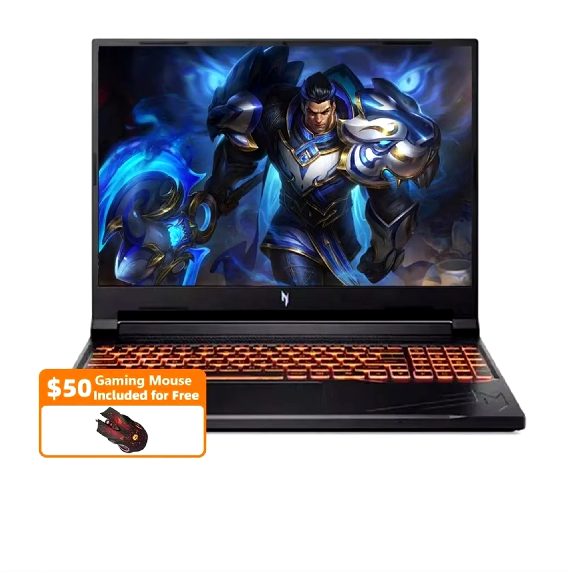 Игровой ноутбук Acer Nitro V 16 дюймов, AMD Ryzen 7-8845HS,NVIDIA GeForce RTX 4060,32 ГБ RAM,2 ТБ SSD,Windows 11, черный, с игровой мышью