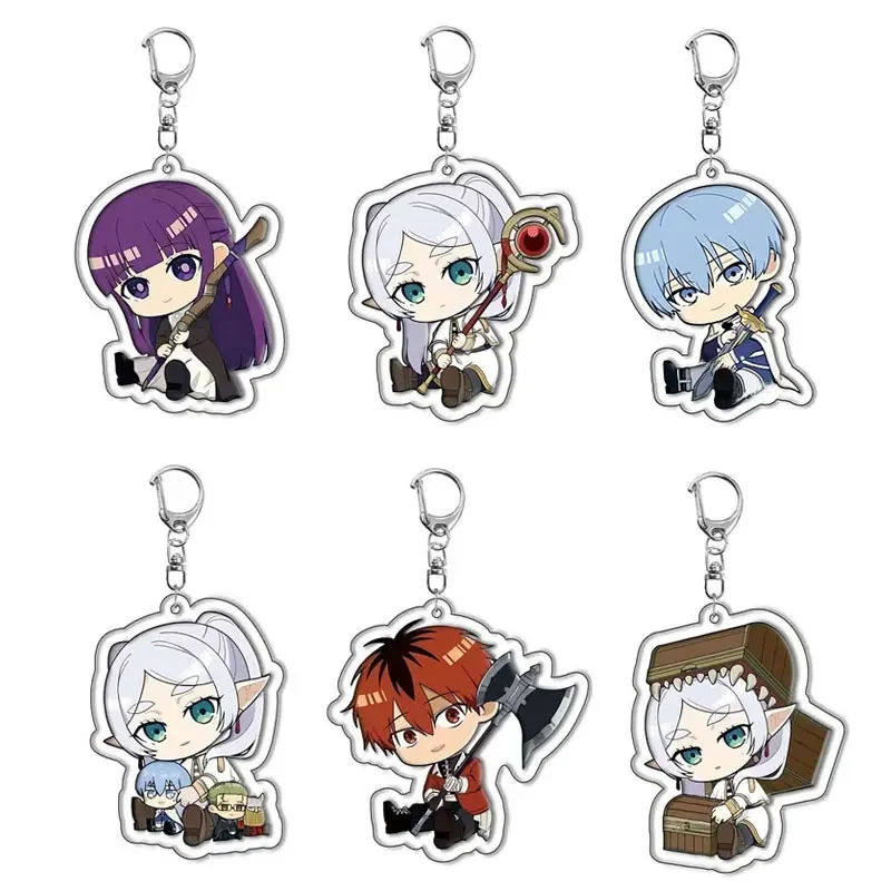 Anime Frieren au funéraire porte-clés dessin animé Figure Himmel porte-clés anneau pendentif bijoux Fans cadeau Cosplay sac accessoires