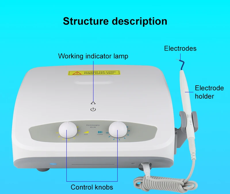 VVDental Elektrochirurgiegerät Zahnärztliches Elektrochirurgiesystem Hochfrequenz-Elektromesser Chirurgisches Skalpell mit 7 Elektroden – Detail 3