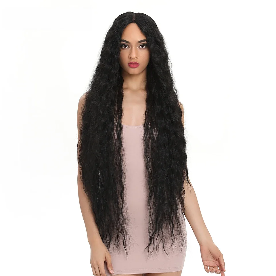 Edle Cosplay synthetische Spitze Perücken für schwarze Frauen langes lockiges Haar 42 Zoll Cosplay blonde Ombre Spitze Front Perücke synthetische Spitze Perücke
