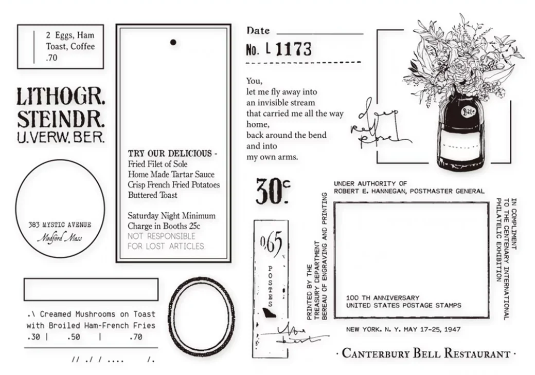 

2022 New tag set Clear Stamp for Scrapbooking Transparent Silicone Rubber DIY Photo Album Decor 547