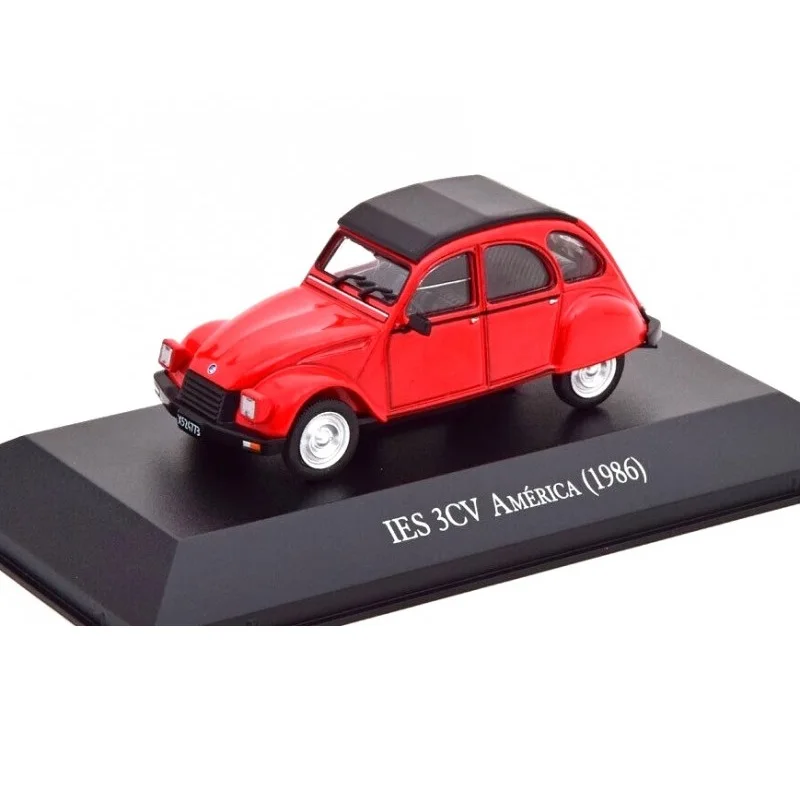 Salvat, Ies 3Cv America Voiture économique et compacte de 1986, échelle 1:43, miniature en métal moulé sous pression, collections de voitures argentines inoubliables, sans emballage, emballage blister original pouvant être froissé, base d'identification du modèle et de l'année.