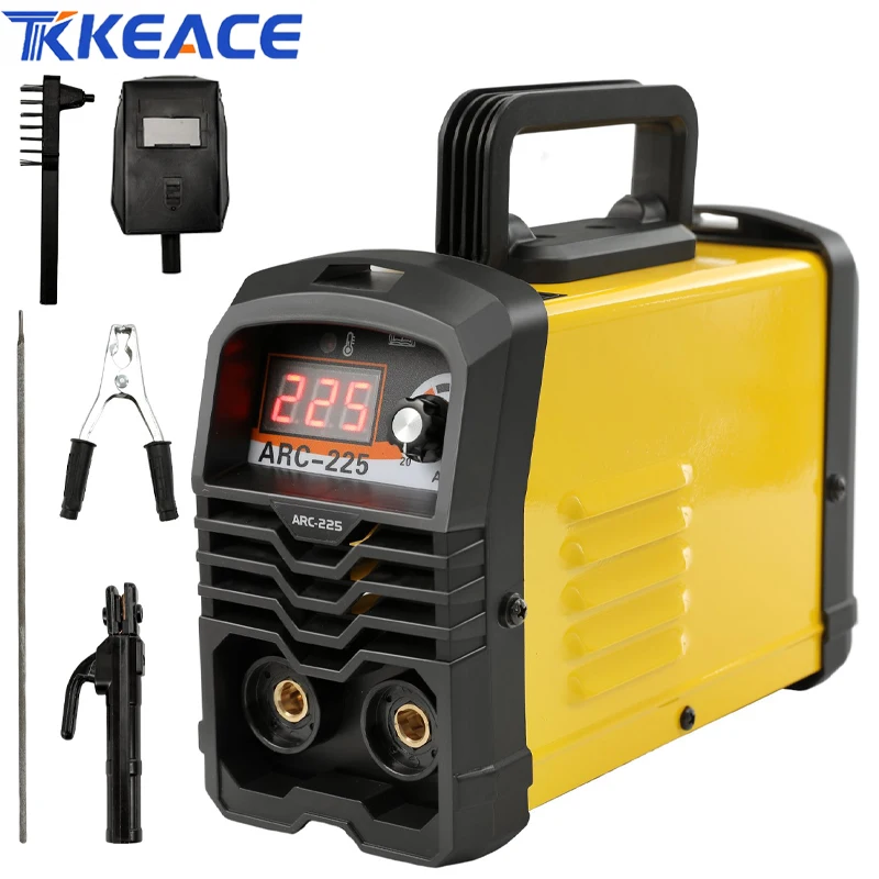 TKKEACE 220v Arco 225A Saldatrice Tutto In Rame Trasformatore Bivoltage Pass Trasformatore Inverter Dc 3500W Mma Saldatore Attrezzature