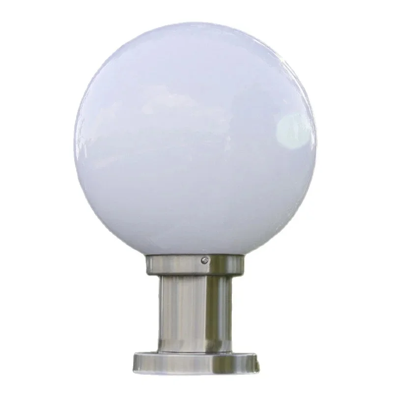 vecli Lumière de chapitre extérieure en forme de boule, pilier de parc de clôture de jardin, éclairage résidentiel, lampes de colonne de paysage 3