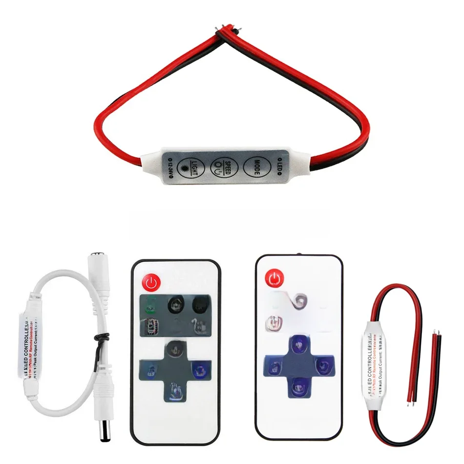 DC 12 V-24 V Mini 3 touches 11ey RF couleur unique LED de contrôle variateur de luminosité pour LED 3528 5050 LED bande lumineuse