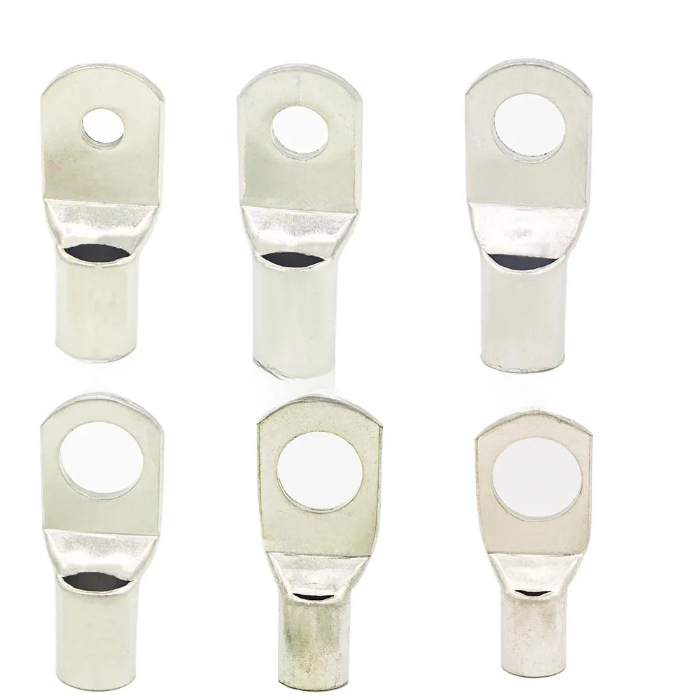 Kit de cosse de câble en cuivre SC50-6 50-8 50-10 50-12, trou de boulon, cosses de câble étamé, bornes de batterie, connecteur de fil à nez en cuivre, 10 pièces/5 pièces