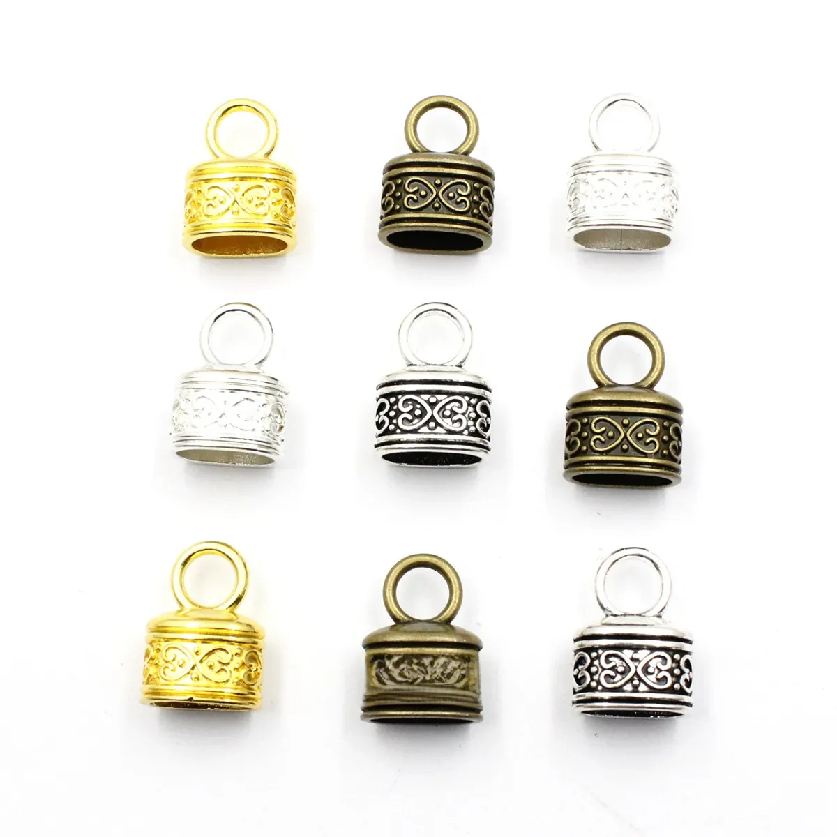 Pasuje do 10x6mm przewód zaciskane zaślepki końcówki klamry do naszyjnika bransoletka liny złącza zapięcie DIY akcesoria 18x13mm 20 sztuk K00843 — zdjęcie 2