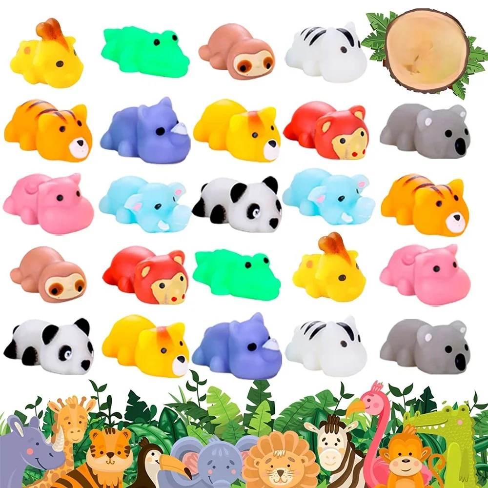 24 szt. Mini Mochi zwierzę losowe gniotki Kawaii Fidget zabawki sensoryczne odprężające na imprezę faworyzuje dzieci wypychacze do torebek — zdjęcie 2
