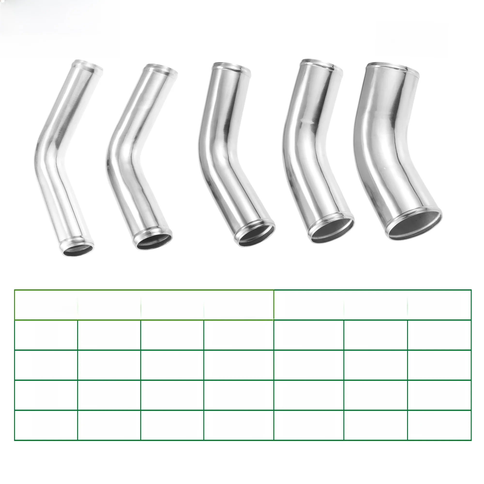 UXCELL 2 szt. 45 stopni OD 32-102mm długość nóg 100mm rura ze stopu aluminium samochodu rura intercoolera rura wlotu powietrza łączniki rurki — zdjęcie 2