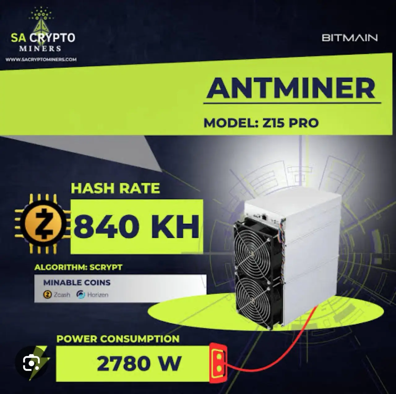 

DISCOUNT SALES BUY 10 GET 6 FREE Bitmain Antminer Z15 Pro 820 840ksol/s 2560W Zcash Miner Equihash Algorithm