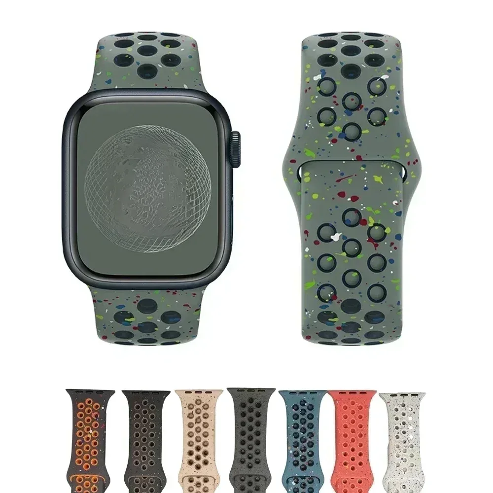 Oryginalny silikonowy pasek do zegarka Apple Ultra 2 49MM Sportowa gumka do zegarka Iwatch Series 9 8 7 6 SE 4 3 2 45MM 44MM 42MM 41MM — zdjęcie 2