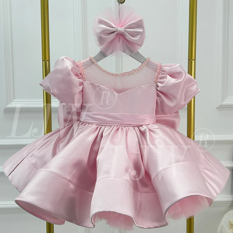 Baby Birthday Dress Puff-sleeved princess dress for girls aged 1-12 Girls' beauty pageant dress Wedding flower girl dress