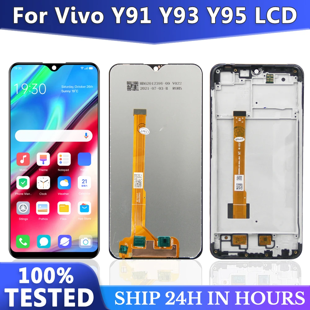 6.22\'\'OEM For VIVO Y91 Y91i Y91c LCD Display Screen Touch Digitizer Assembly For VIVO Y93 Y93s Y93st Y95 With Frame Replace