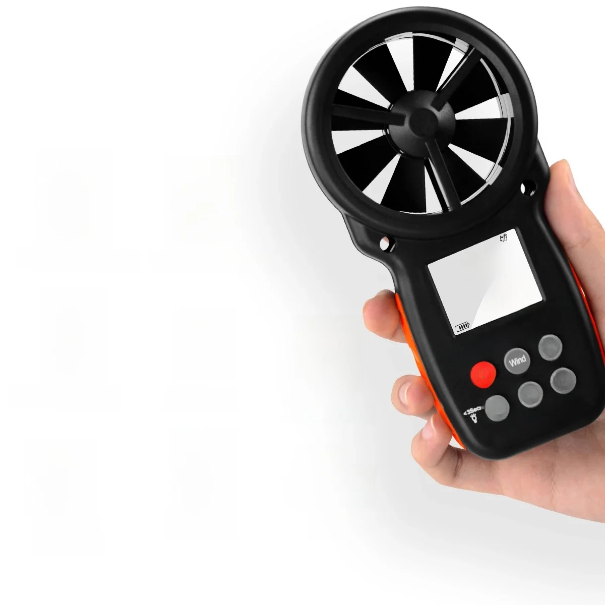 BTMETER BT-100-WM Ręczny Cyfrowy Anemometr i Barometr, Wyposażony w Funkcje Pomiaru Temperatury i Wilgotności, 0,3-30 M/s — 2