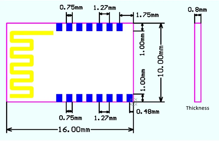 Small Bluetooth 5.1 BLE Module IoT Wireless Data Transmission Devices