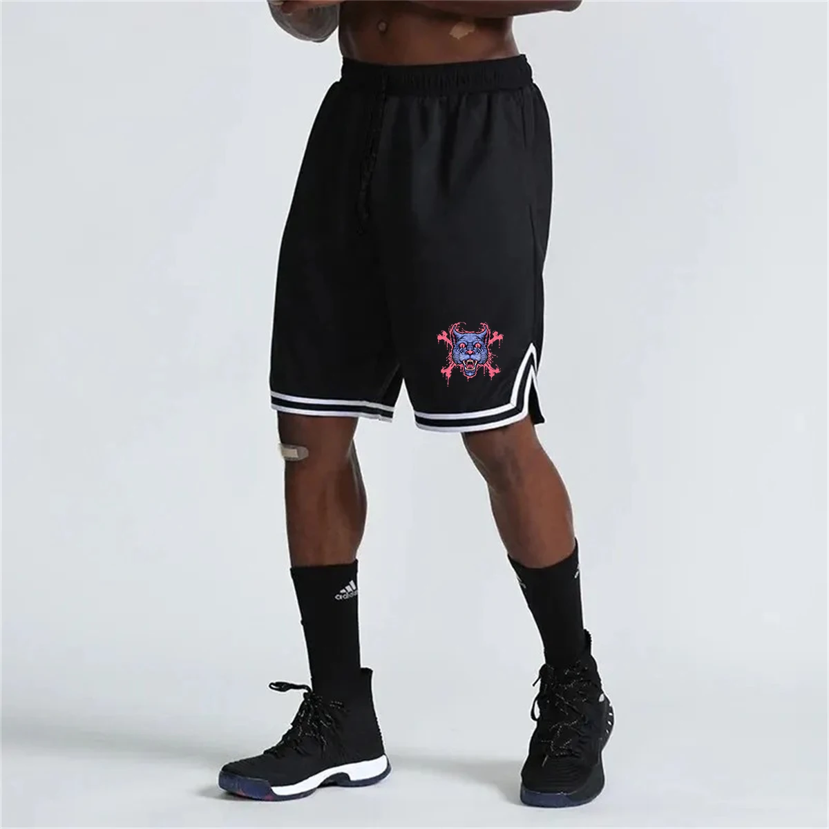 Cool Summer Basketball Running Shorts Men High Quality Social Elastic Waist Shorts 6 Colors Sport Clothes Training Punk Shorts