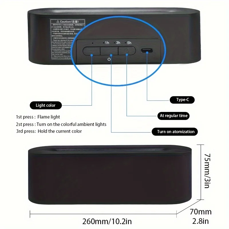 Lampu simulasi Aromaterapi, dekorasi pembersihan udara kantor kamar tidur, lampu Pelembab dengan pengatur waktu lampu RGB tipe-c