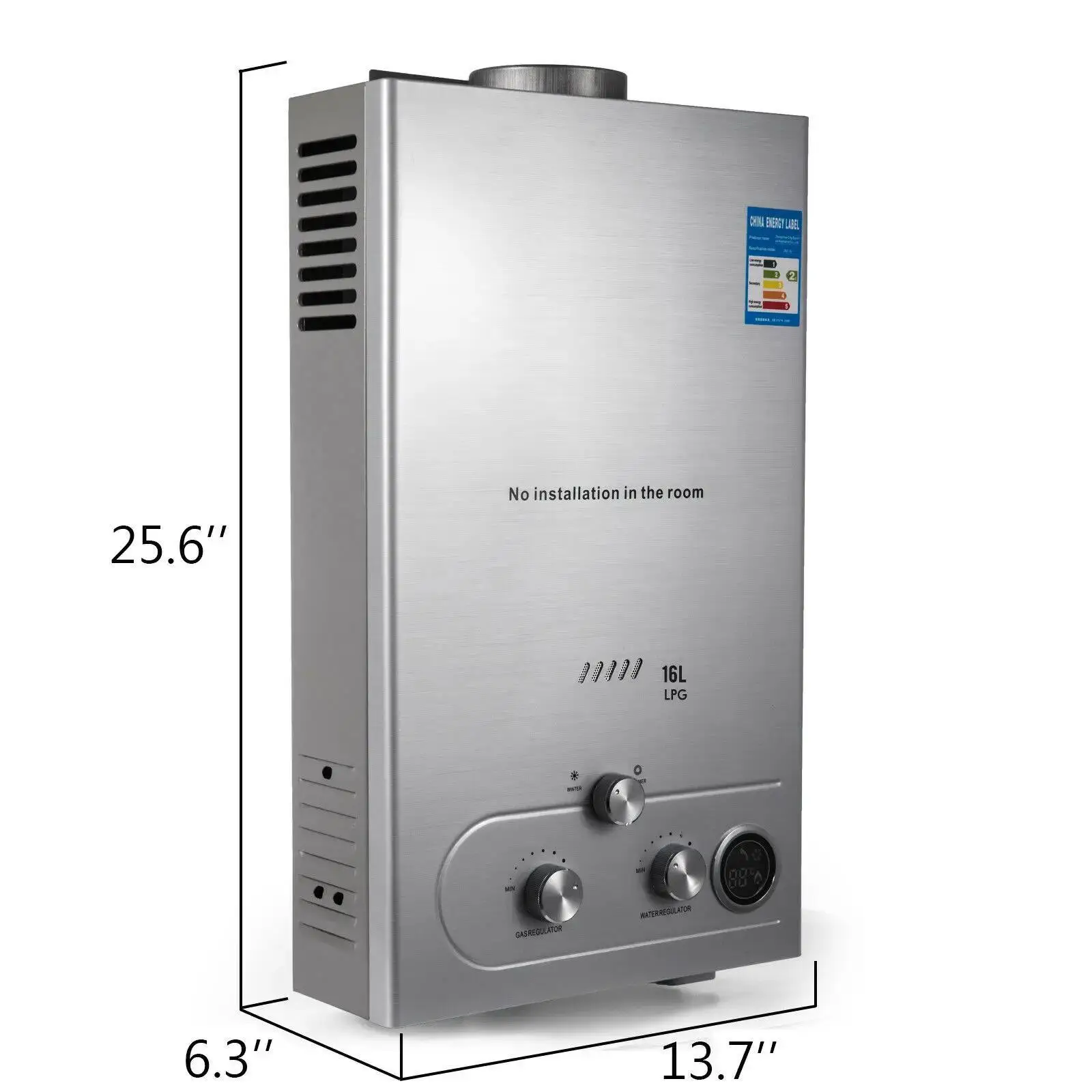 6L Flüssiggas Propan Gas Tankless Durchlauferhitzer Badezimmer Heizung Sofortiger Außenbereich Wassererhitzer Boiler Auto Camping – Detail 2