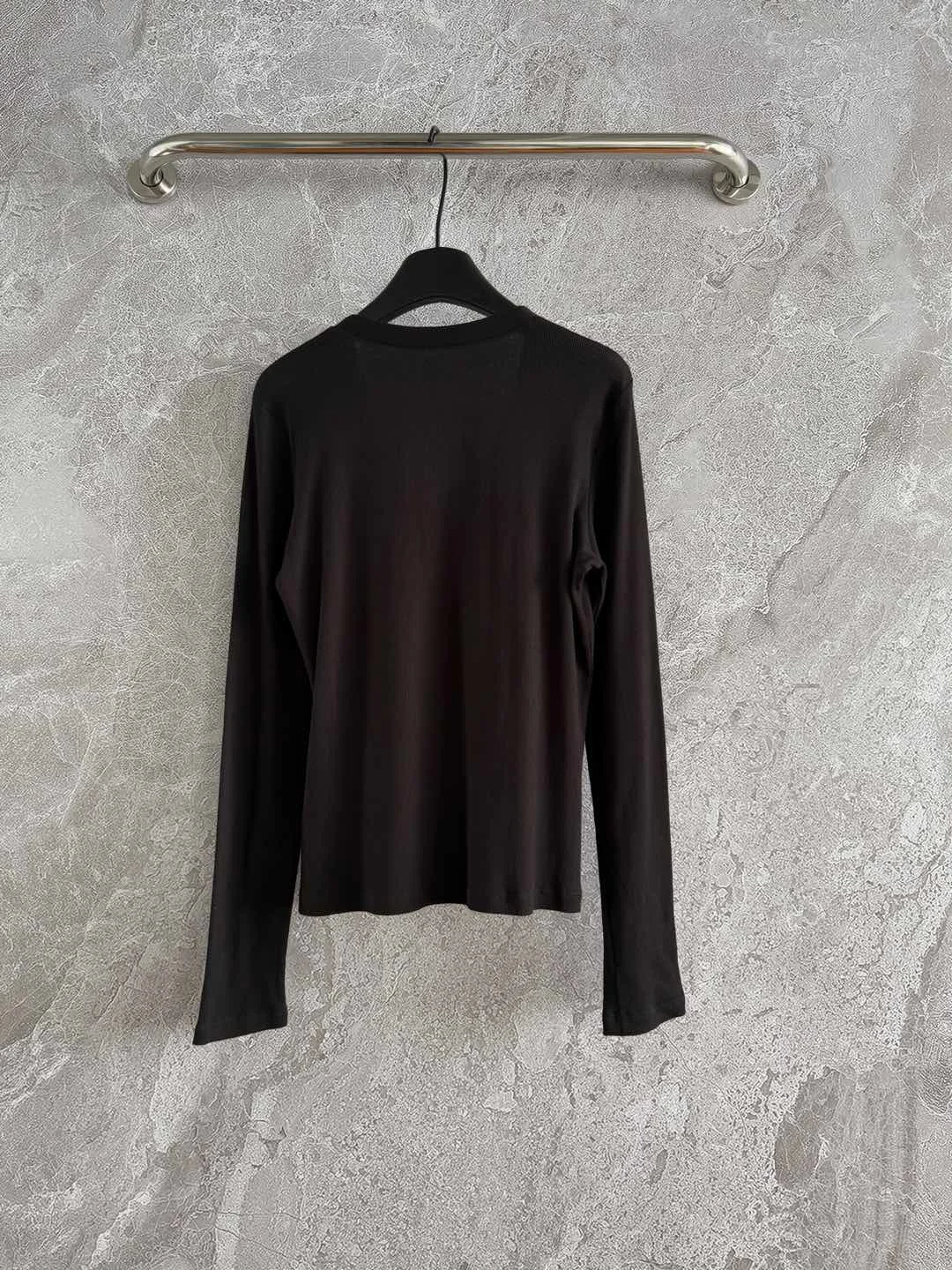 

High Quality Spring And Summer Women's Casual Fashion V-neck Slim Solid Elastic Tops JQ116