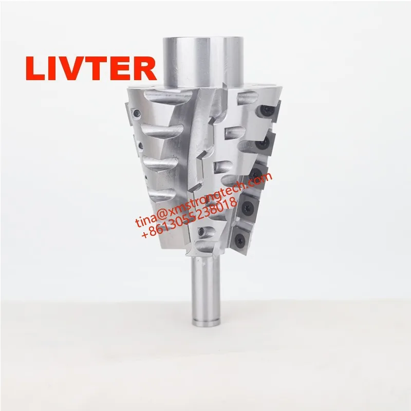 LIVTER Tool 15*82*146 Heavy Duty Beveled Steel Material Spiral Cutter Head with Blade 12*12*2.2*35°