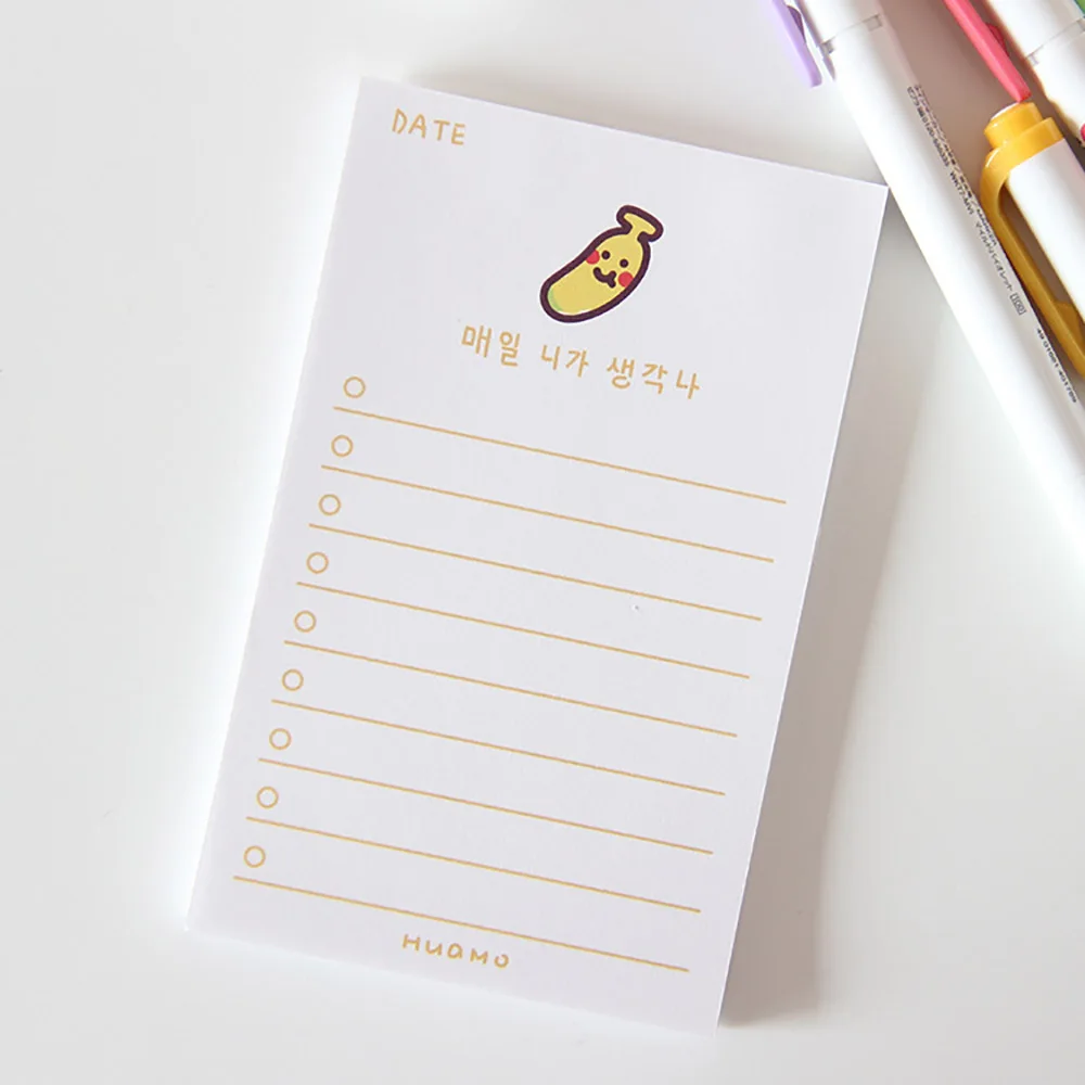 50 Folhas Memo Pad Sticky Notes Papelaria Para Fazer Lista Mini Sticky Note Paper Schedule Planner Material Escolar Escritório Papelaria