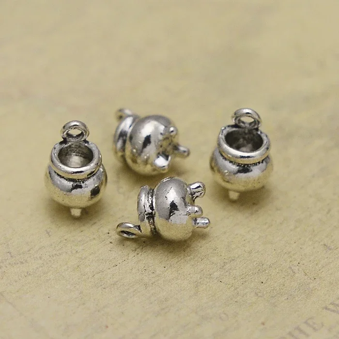 20 sztuk/partia-12x9mm 3D czarownica kocioł Charms Halloween wisiorki dla majsterkowiczów akcesoria do wyrobu biżuterii — zdjęcie 2