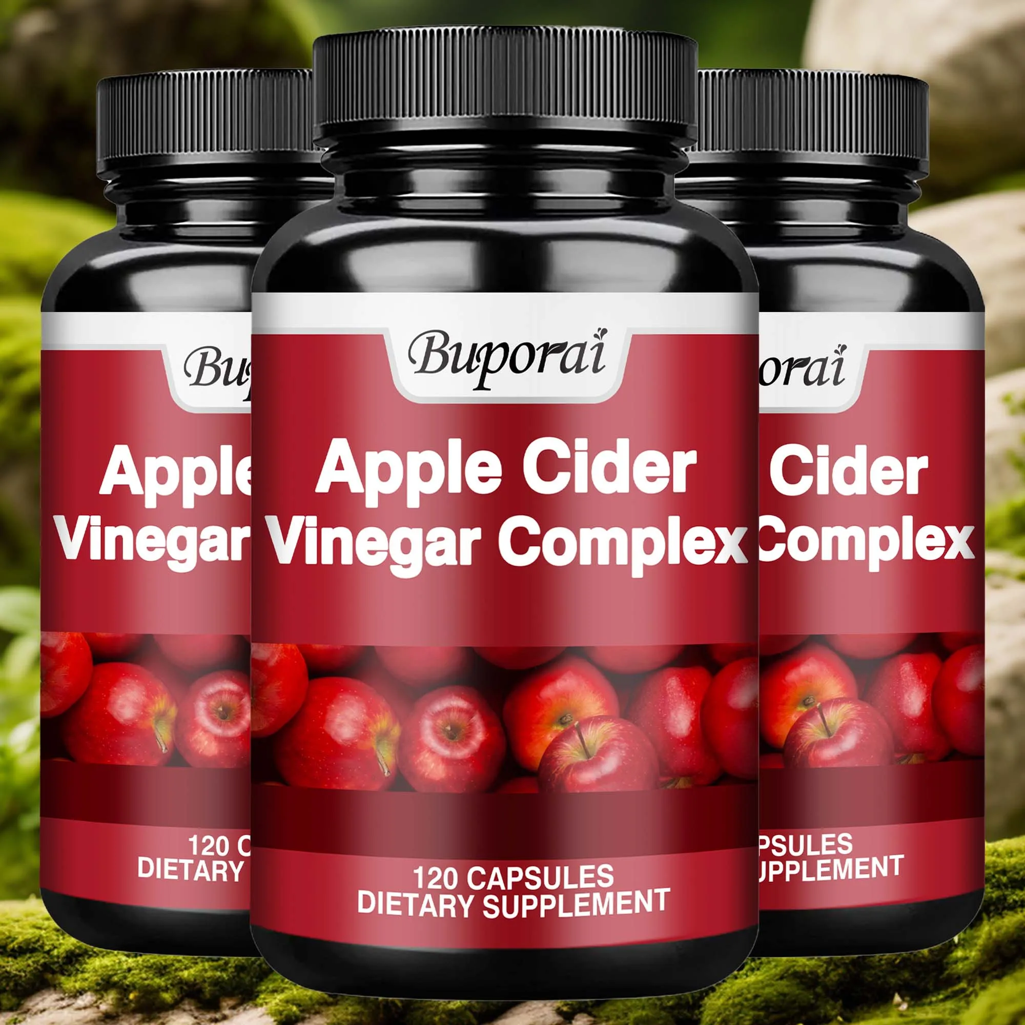 Apple Cider Vinegar Supplement - Appetite Suppression, Relieves Bloating, Improves Digestion, Weight Management - 120 Capsules