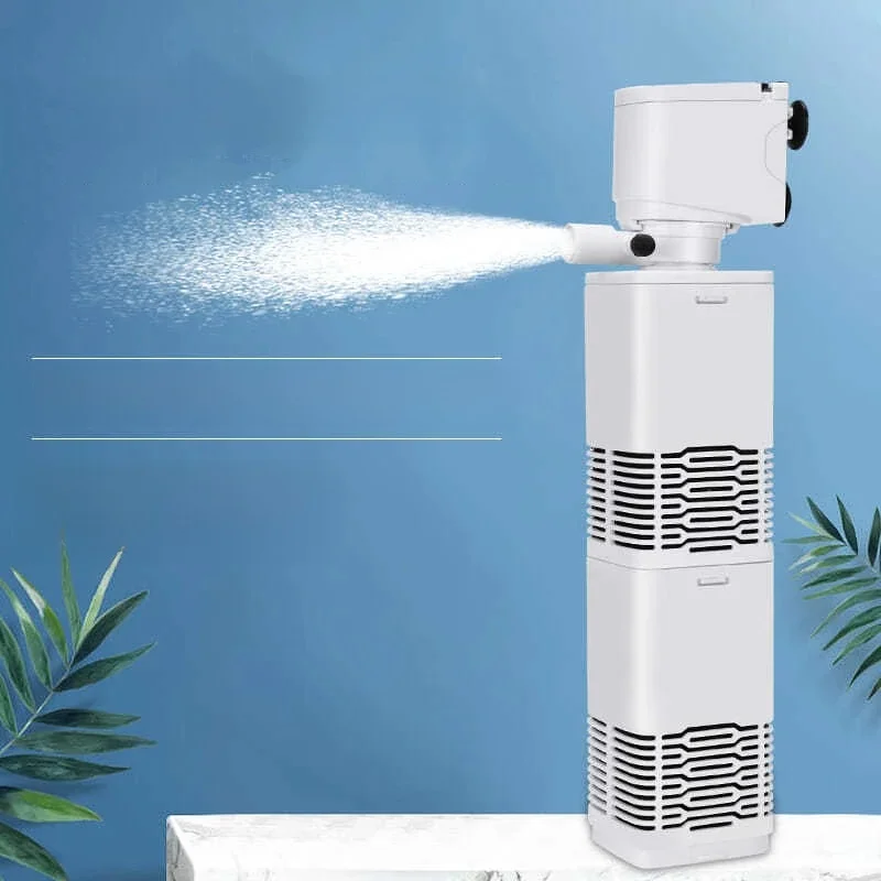 Cichy filtr do akwarium Sprzęt do filtracji wody Zatapialna pompa wewnętrzna tlenu powietrza Filtr akwariowy Pompa falista 4-w-1 — zdjęcie 2