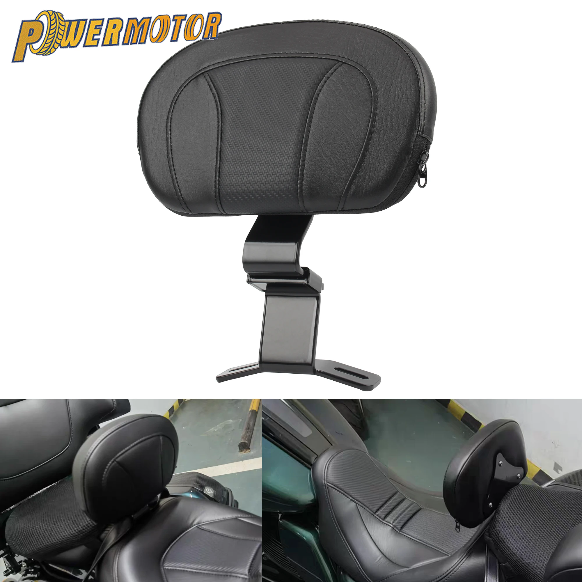 

Motorcycle Backrest Front Driver Rider Adjustable Seat Back For Harley Touring Road King CVO Street Glide 2009 to 2022 Tuning
