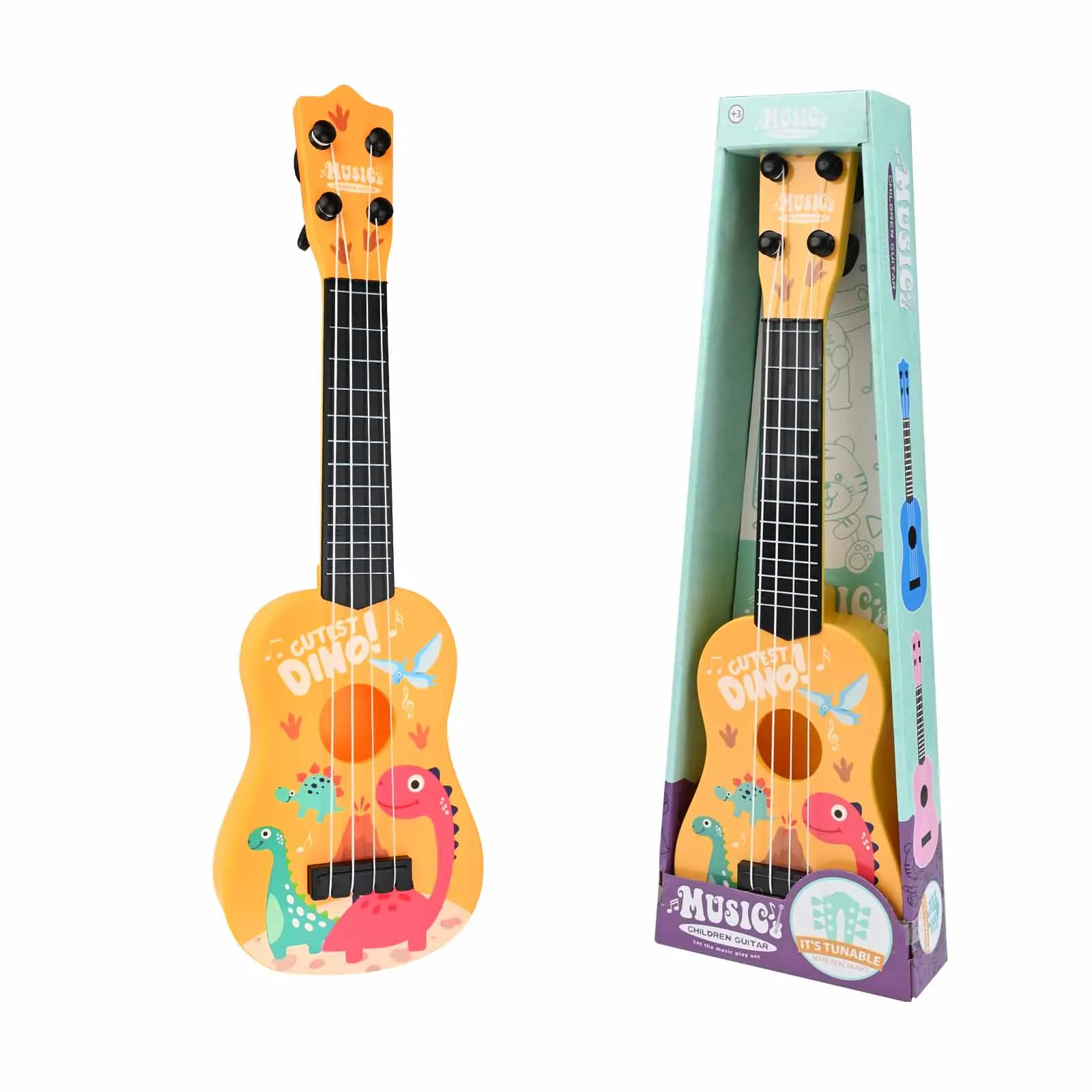 Ukulele Toy for Beginner, 42 CM Guitar Musical Toy Ukulele Instrument Kids Toy with 4 Adjustable Strings Classical Instrument fo